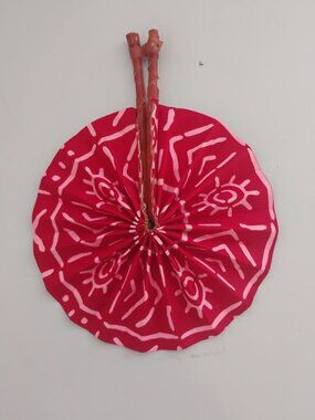 Ankara textile handmade folded fan